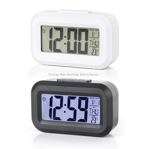 Mini reloj LCD portátil de viaje, despertador Digital electrónico con fecha, temperatura interior, luz de repetición,
