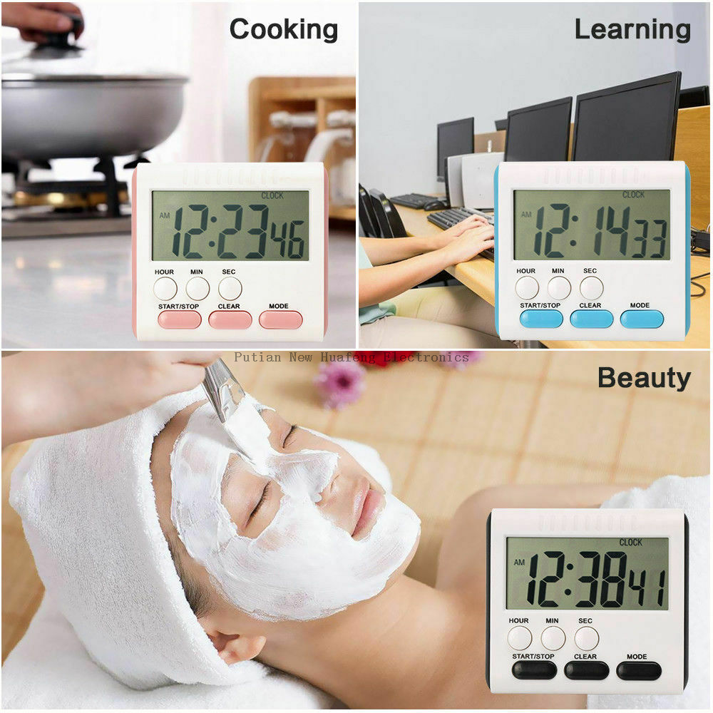  Temporizador de cocina de 24 horas, temporizador Digital, temporizador de aula para profesores con reloj de cocina, alarma fuerte para niños y potente Magget