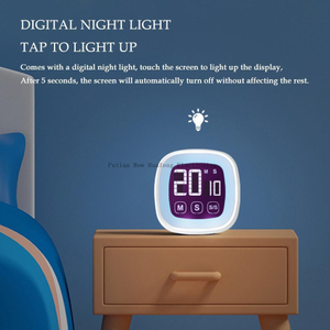 Mini temporizador digital de cocina magnético con cuenta atrás y pantalla táctil con retroiluminación