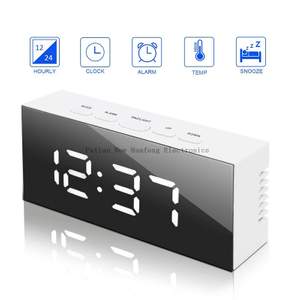 Reloj despertador espejo LED Digital despertador de mesa despertador luz electrónica pantalla de temperatura de gran tiempo reloj de decoración del hogar
