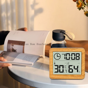 Higrómetro y temperatura digital para carpintería, reloj electrónico, sin contacto, estación meteorológica para decoración de escritorio
