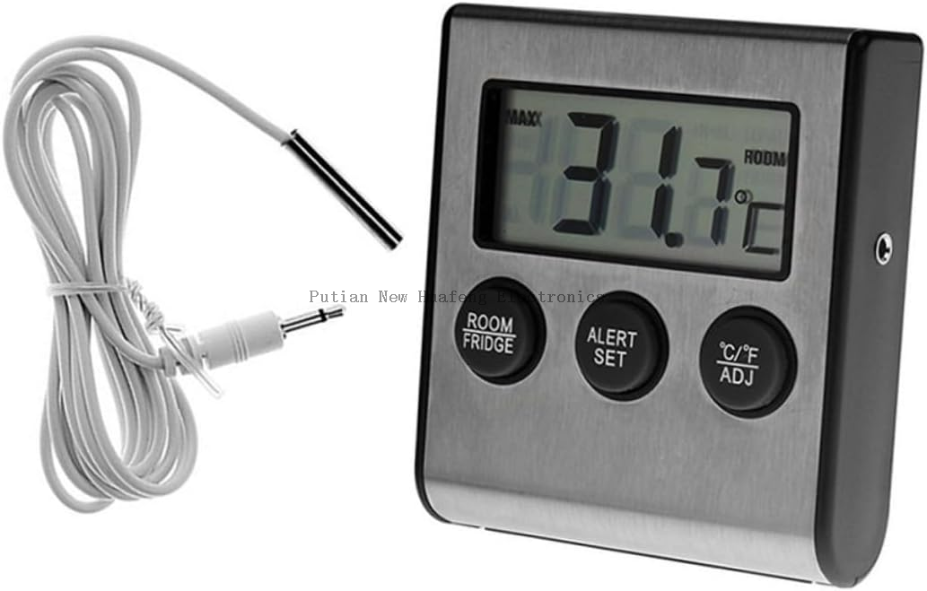 Alarma digital para congelador con sonda magnética, medidor de temperatura para cámara fría, monitor, termómetro para refrigerador