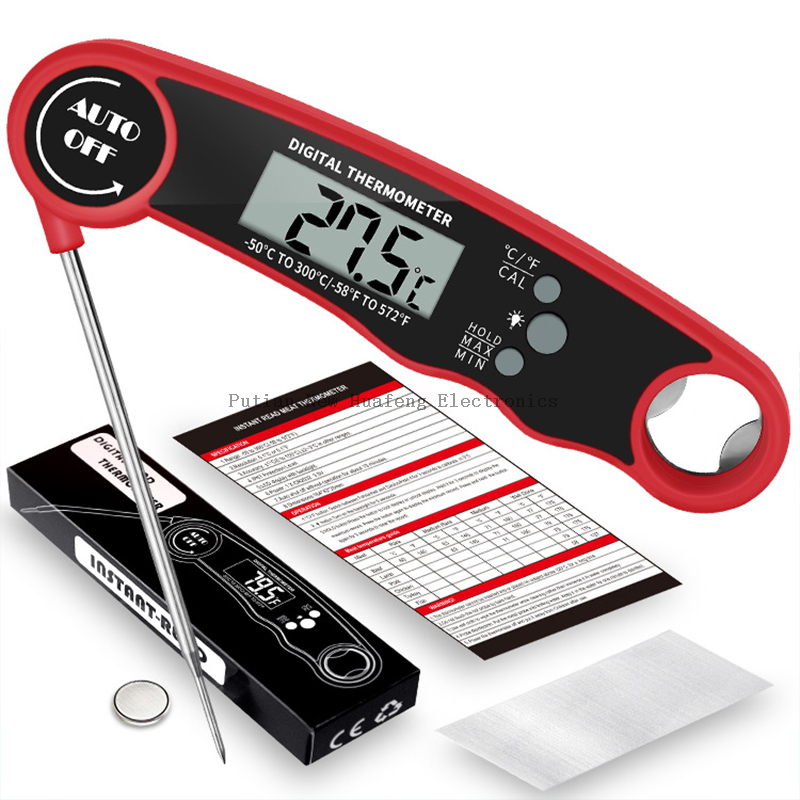 Termómetro Keuken - Termómetro digital - Vleesthermometer - Termómetro para barbacoa - Automatisch - Waterdicht - Ingebouwde flesopener