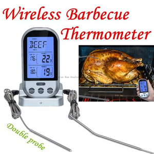 Barbacoa inalámbrica del termómetro de la carne de la comida de la parrilla de las sondas duales de Digitaces con las sondas del horno para la carne de res