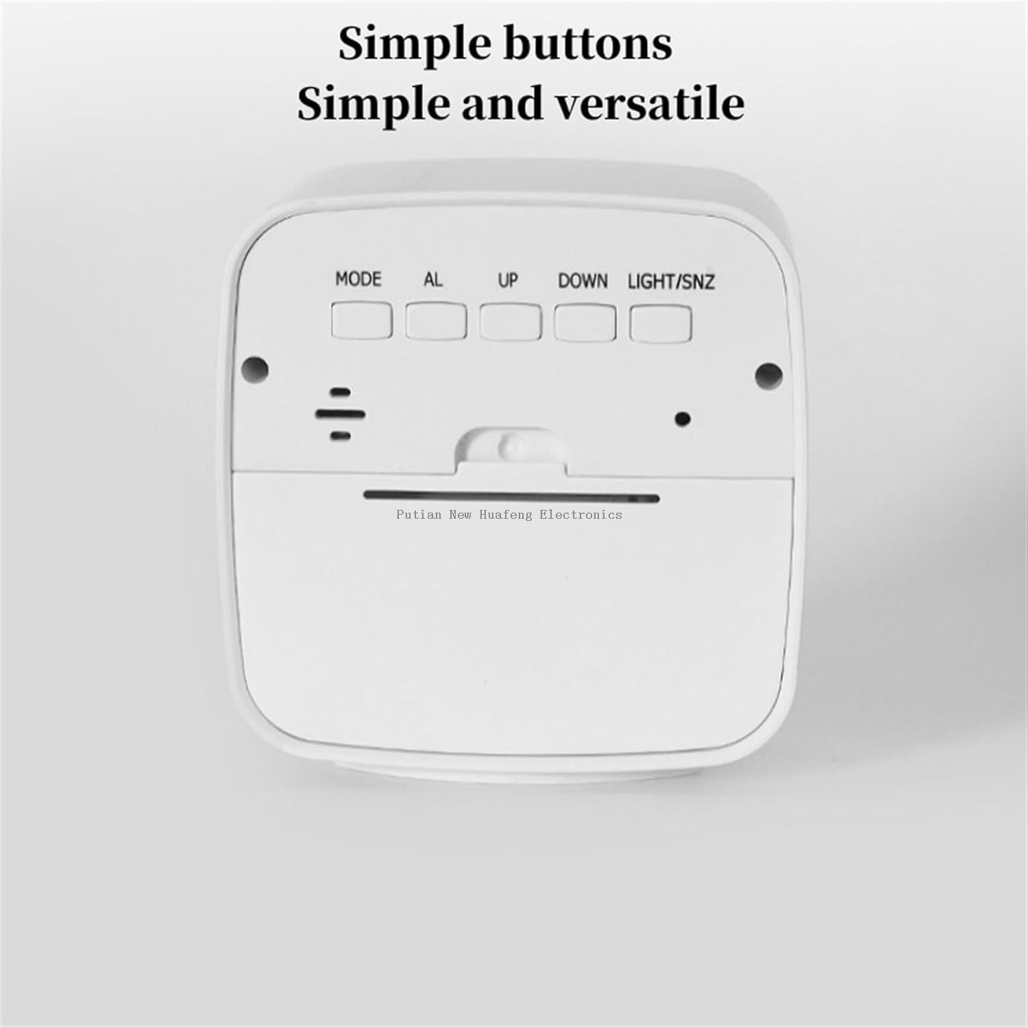 Mesa de Control de sonido de fábrica BSCI, reloj despertador multifuncional Digital LCD, estación meteorológica, despertador de temperatura y humedad 