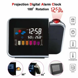 Mejor Vendedor promocional, pantalla a Color inalámbrica de escritorio, proyector Digital, despertador, estación meteorológica, proyector de reloj