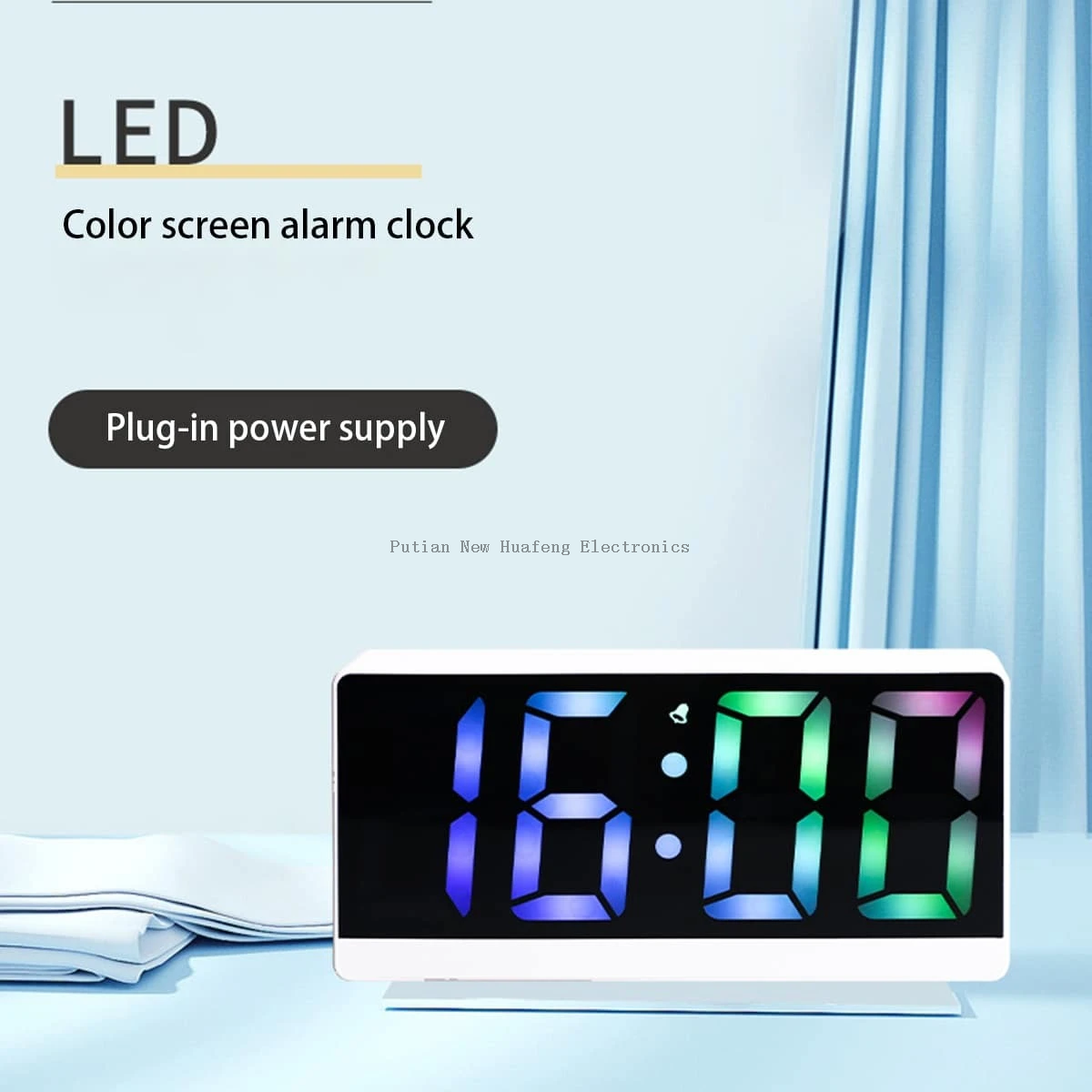 Reloj con espejo LED Digital controlado por voz con visualización de temperatura y tiempo para dormitorio y oficina