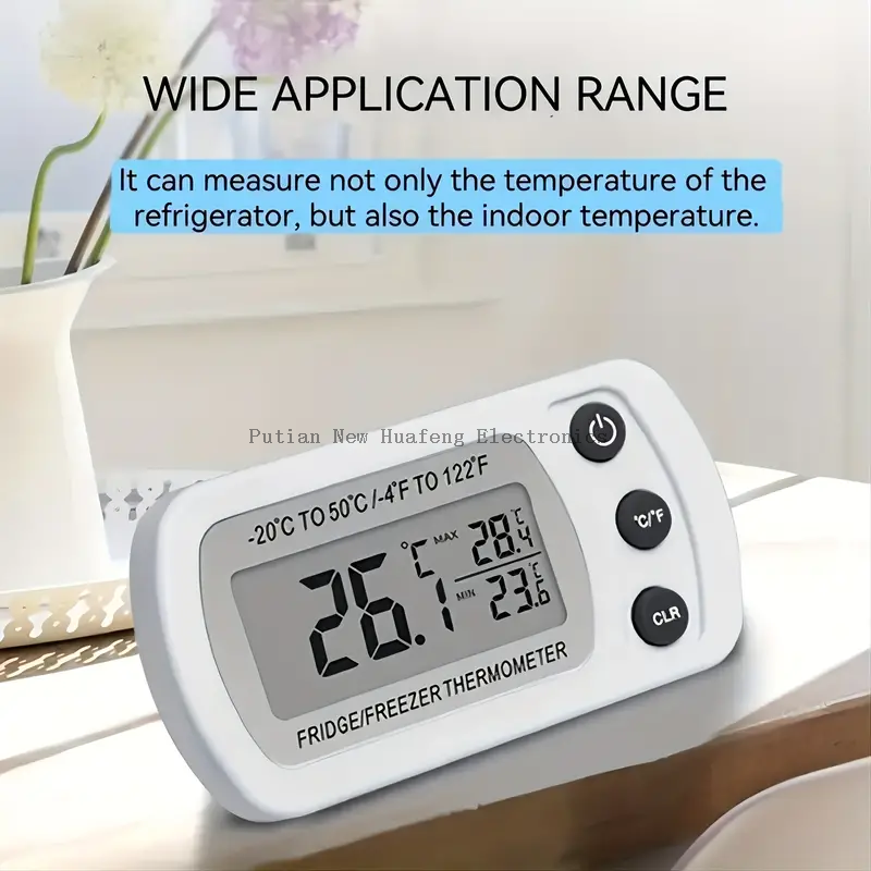 Termómetro digital impermeable para refrigerador y congelador con imán
