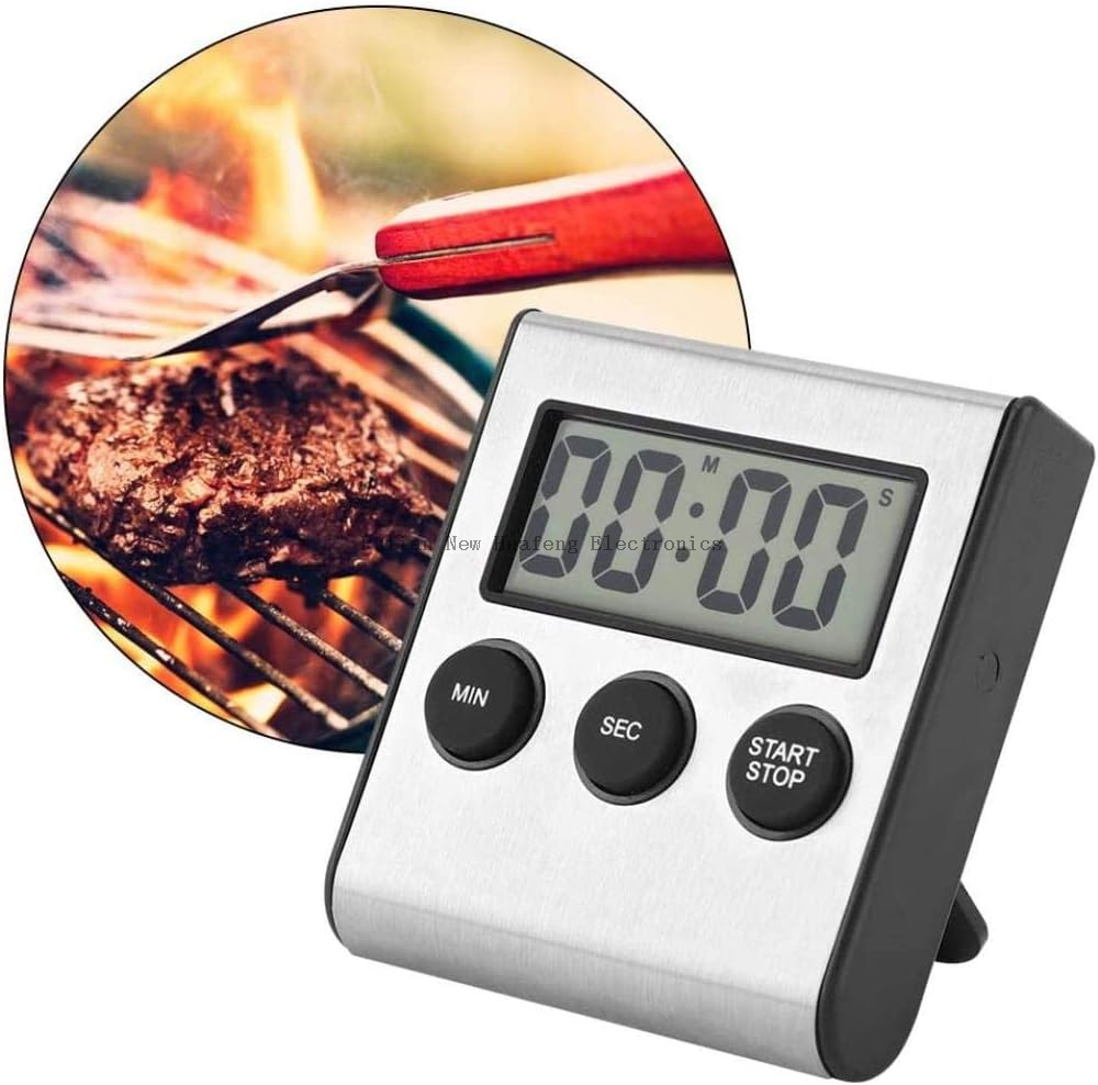 Temporizador digital de cocina Temporizador montado en la pared de escritorio Despertador con alarma Dígito grande con alarma, Dígito grande, Soporte trasero