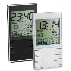 Reloj electrónico para interiores, termómetro de temperatura y humedad, termómetro Digital LCD e higrómetro, estación meteorológica
