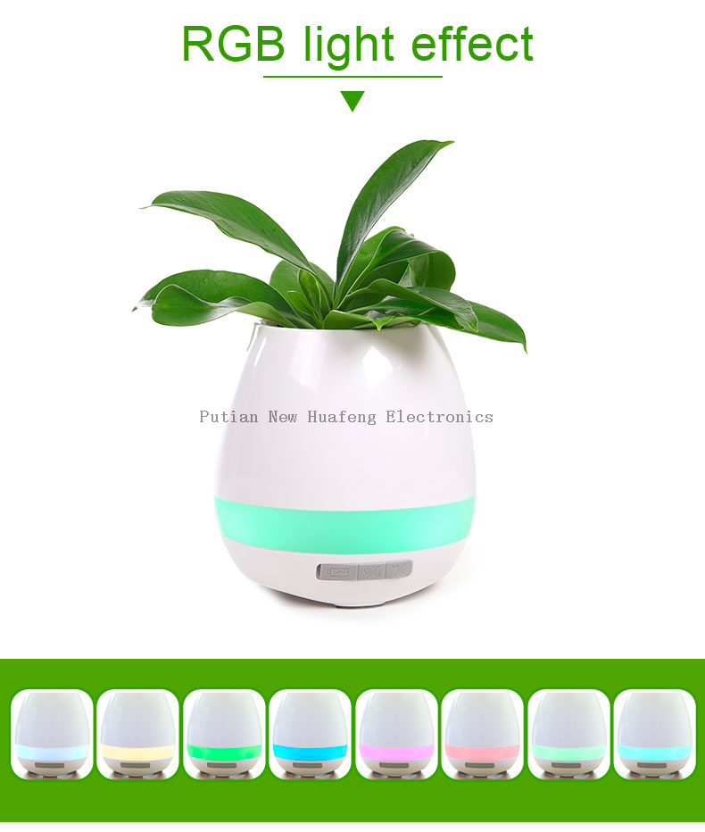 Presidente inalámbrico de la interacción elegante de la planta de la maceta de la música del regalo de la Navidad con la luz colorida