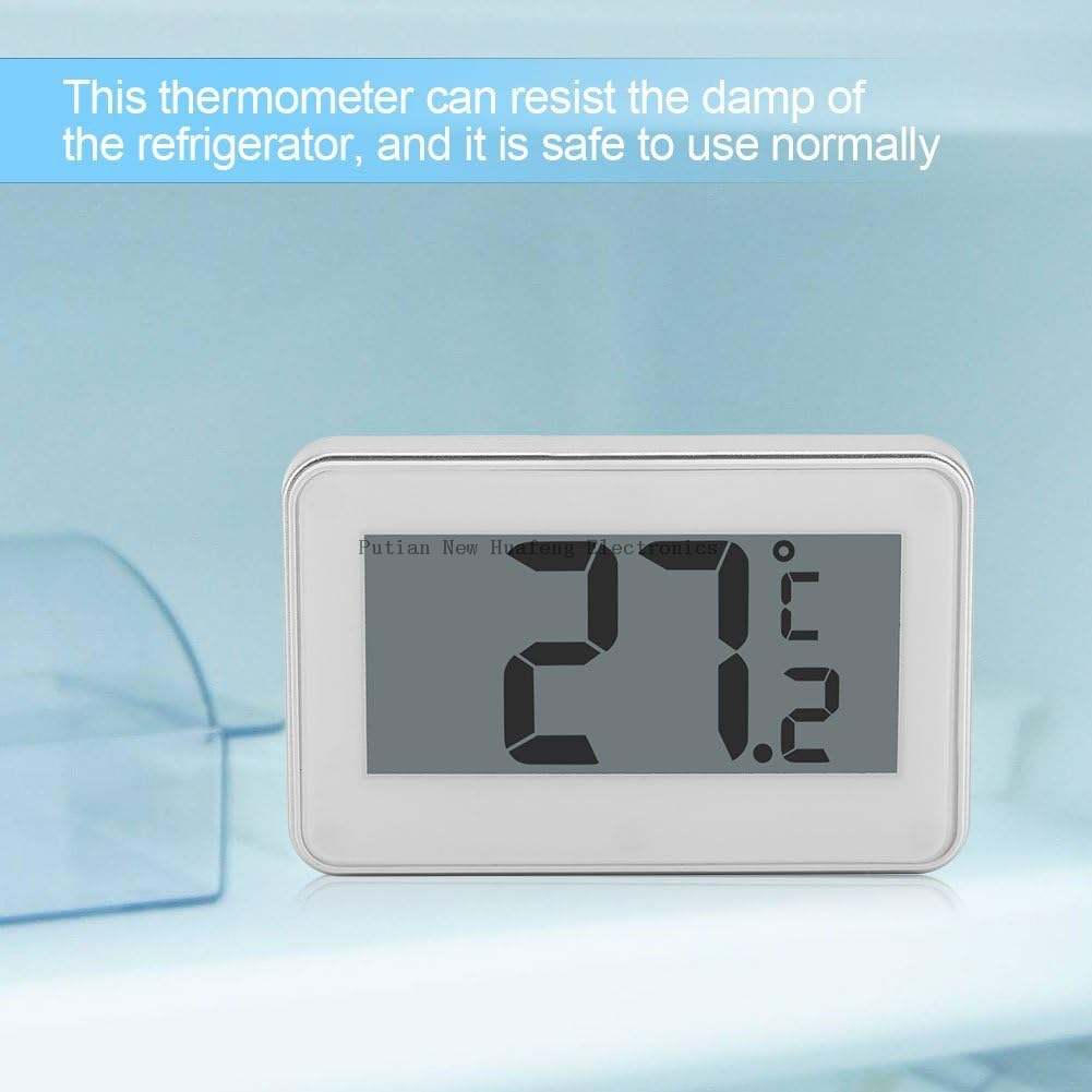 Termómetro electrónico para refrigerador Digital, termómetro Digital para el hogar, resistente al agua, de alta precisión, congelador, soporte ajustable