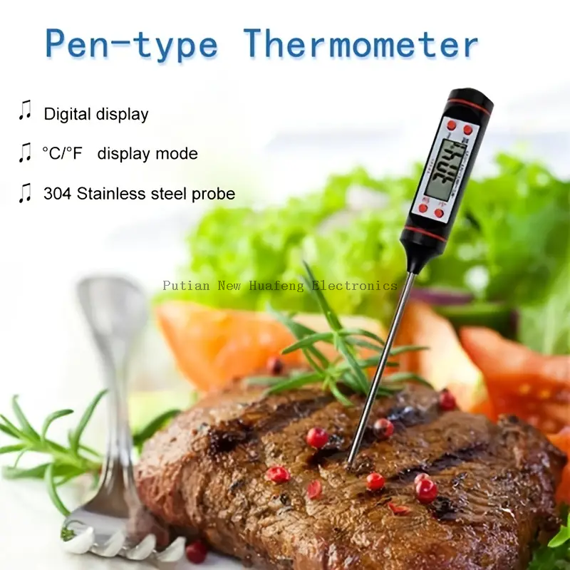 Venta al por mayor, sonda larga para el hogar, barbacoa electrónica, parrilla, comida, cocina, barbacoa, termómetro Digital para carne