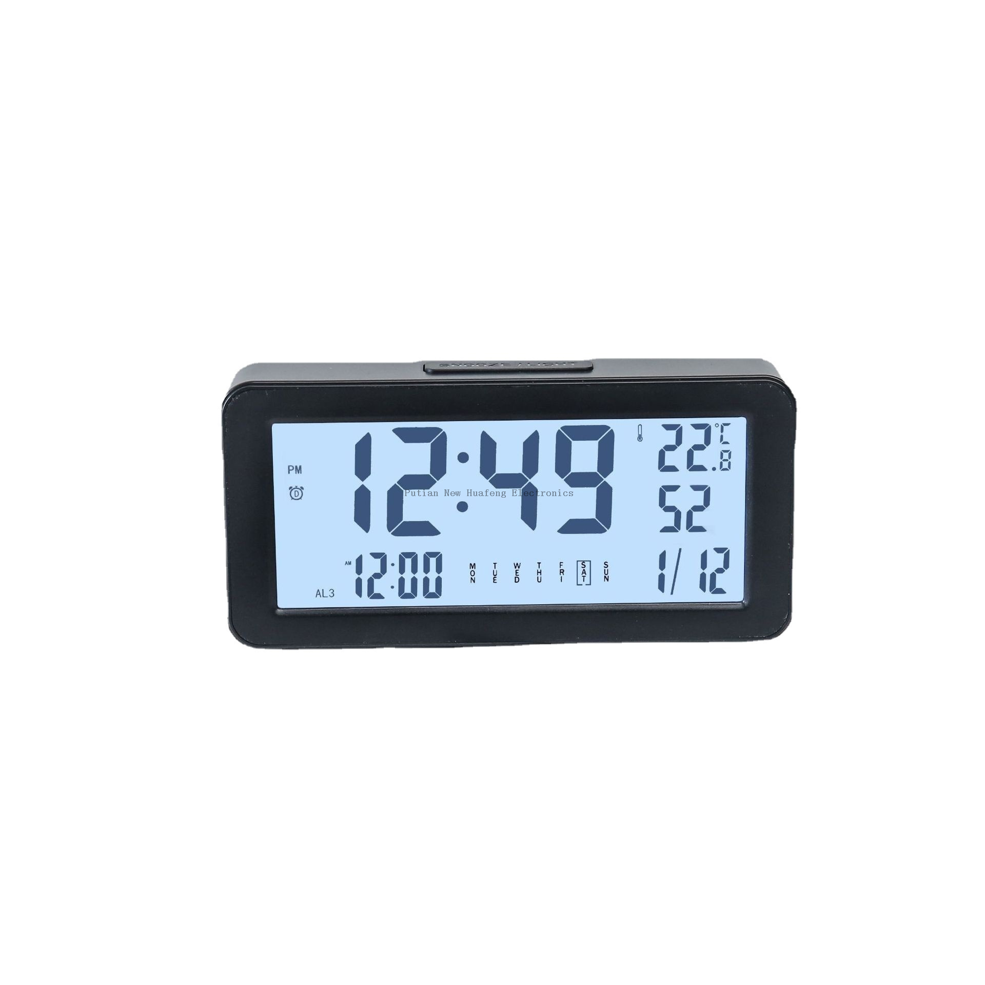 Despertador accionado electrónico electrónico de Digitaces del reloj luminoso elegante vendedor caliente con humedad de la temperatura