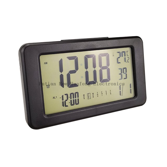 Reloj despertador Digital con luz nocturna inteligente, electrónica de regreso a la escuela, con temperatura interior, pequeño reloj de escritorio