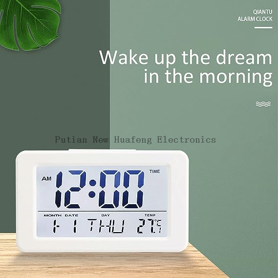 Reloj despertador electrónico multifuncional: estilo simple, pantalla luminosa, perfecto para estudiantes y uso junto a la cama, ¡no requiere baterías!