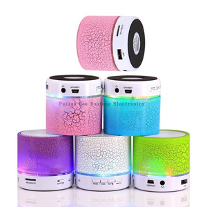 Promoción Radio FM portátil Luz LED S08U Mini altavoz inalámbrico Bluetooth compatible con MP3 AUX y tarjeta TF