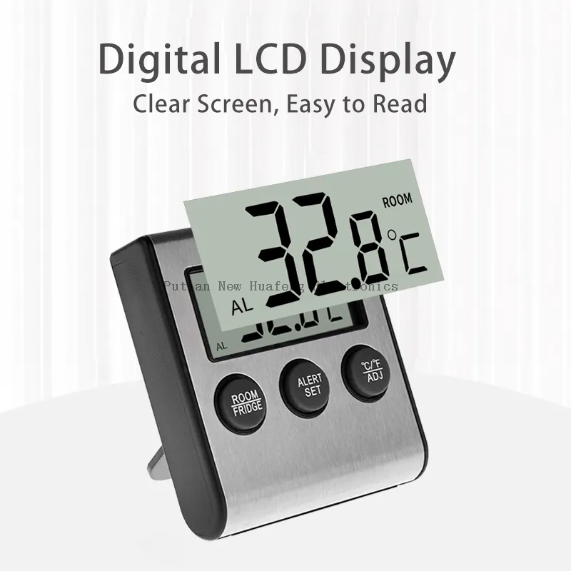 Alarma digital para congelador con sonda magnética, medidor de temperatura para cámara fría, monitor, termómetro para refrigerador