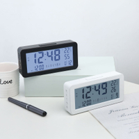 Despertador accionado electrónico electrónico de Digitaces del reloj luminoso elegante vendedor caliente con humedad de la temperatura