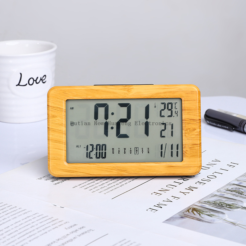 Reloj despertador de mesa Digital para interiores, regalo de regreso a la escuela, calendario, temperatura, humedad, luz trasera, superventas, 2022