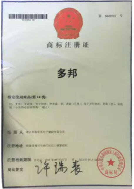 Registro de marca propia 'DB'