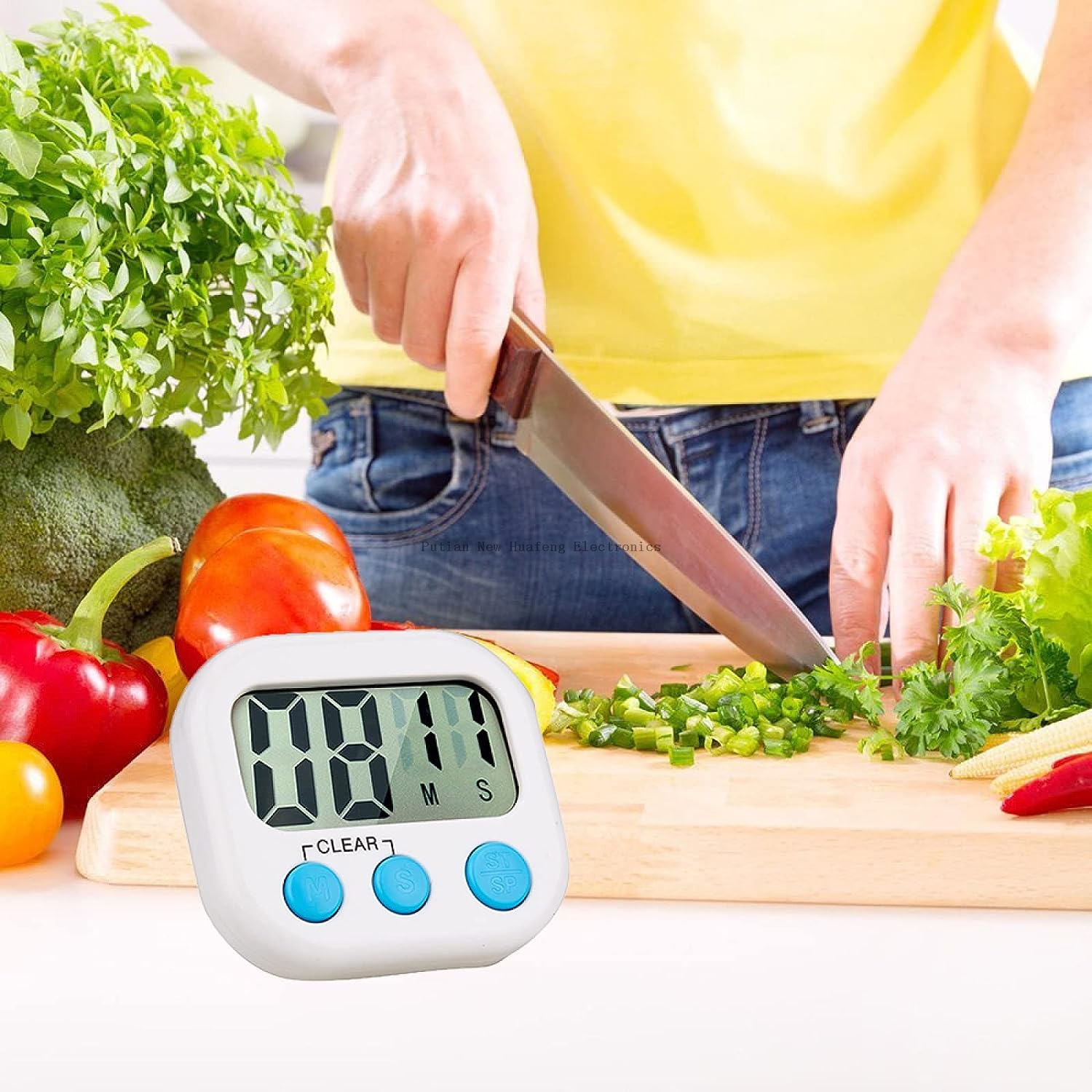 Temporizador de cocina pantalla grande pantalla Digital multifunción con batería temporizador de cocina electrónico