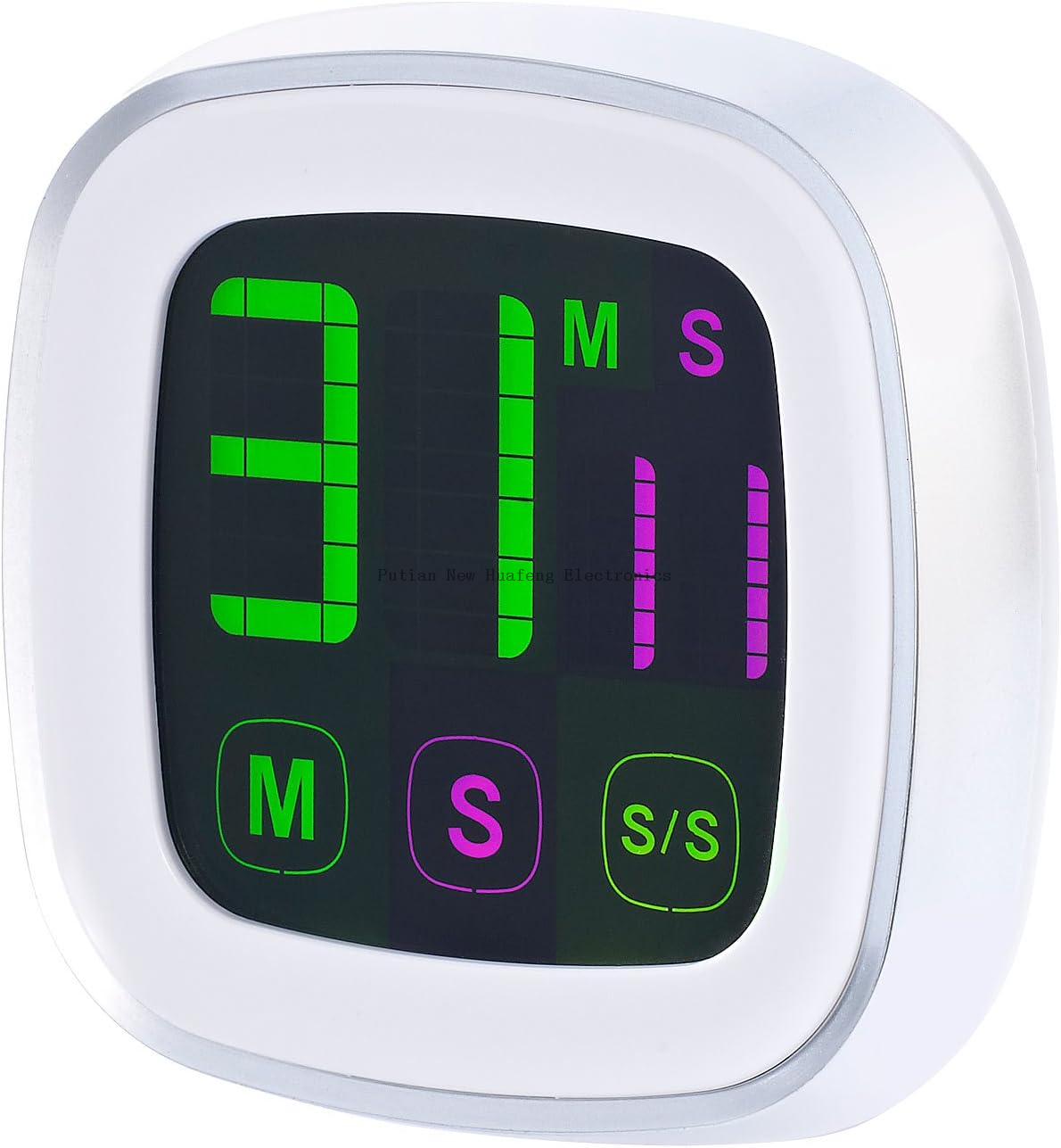 Temporizador de ducha eléctrico, artículos de cocina, despertador Digital con pantalla táctil, reloj/termómetro/alarma/temporizador