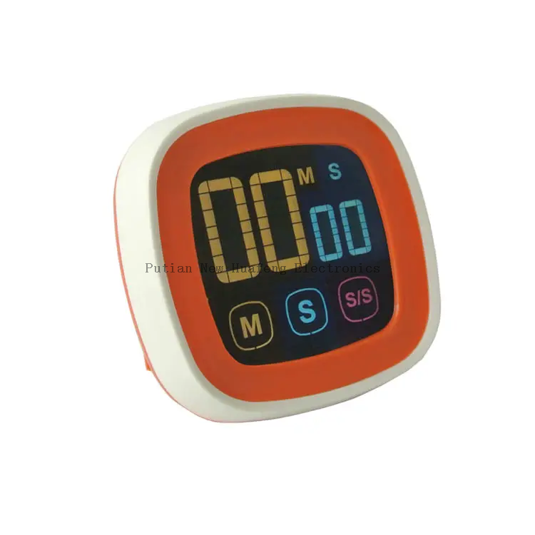 Temporizador de ducha eléctrico, artículos de cocina, despertador Digital con pantalla táctil, reloj/termómetro/alarma/temporizador