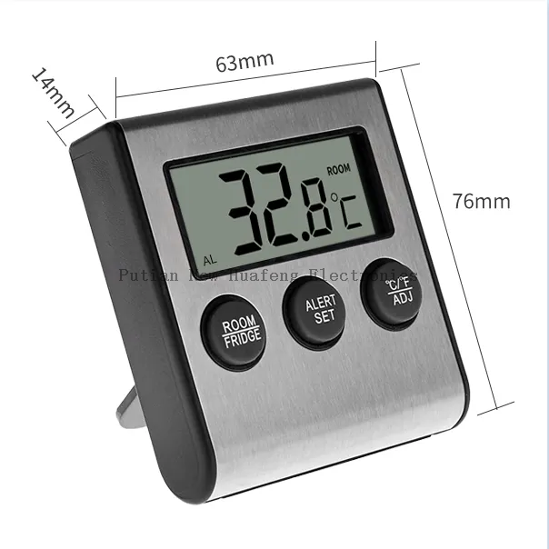 Alarma digital para congelador con sonda magnética, medidor de temperatura para cámara fría, monitor, termómetro para refrigerador