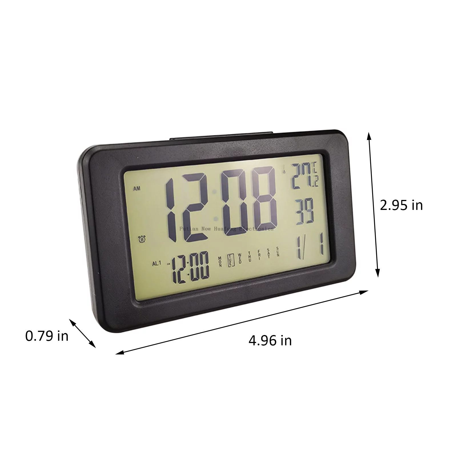 Reloj despertador Digital con luz nocturna inteligente, electrónica de regreso a la escuela, con temperatura interior, pequeño reloj de escritorio