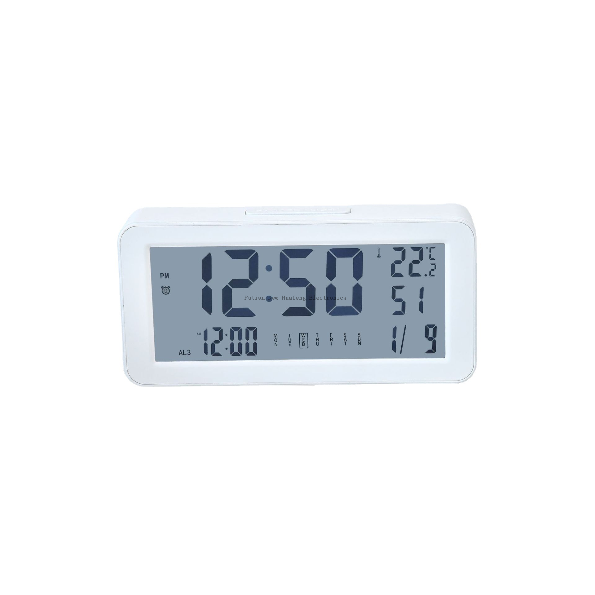 Despertador accionado electrónico electrónico de Digitaces del reloj luminoso elegante vendedor caliente con humedad de la temperatura