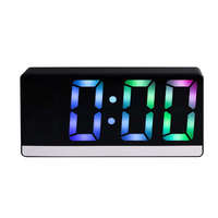 Reloj con espejo LED Digital controlado por voz con visualización de temperatura y tiempo para dormitorio y oficina