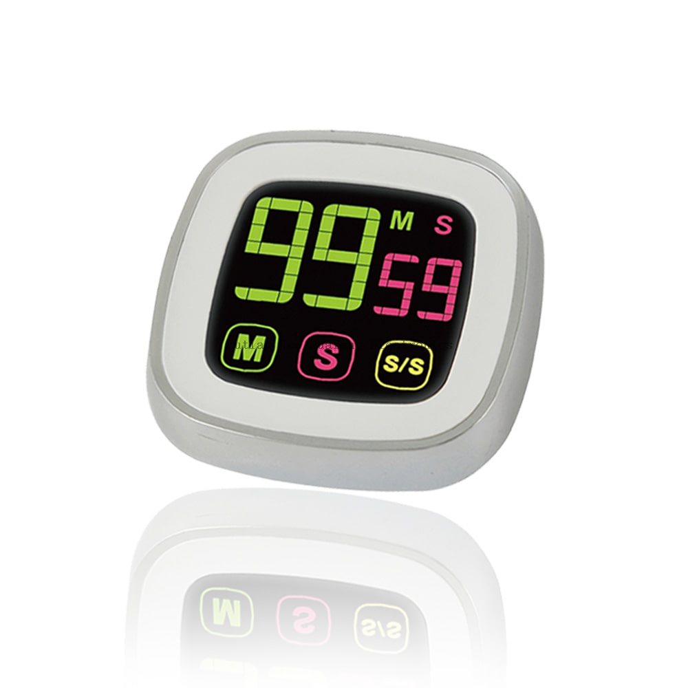 Temporizador de ducha eléctrico, artículos de cocina, despertador Digital con pantalla táctil, reloj/termómetro/alarma/temporizador