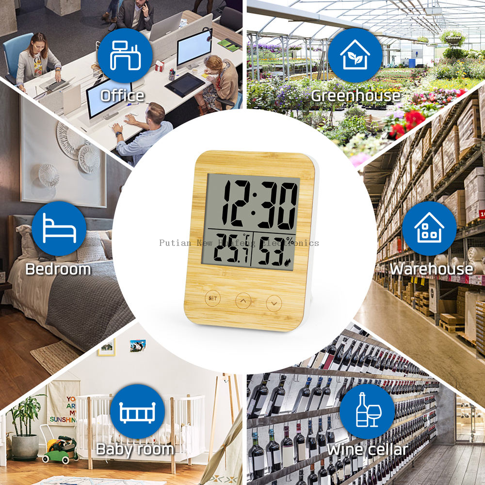 Higrómetro digital Termómetro interior Termómetro de habitación y medidor de humedad con monitor de temperatura y humedad