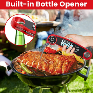 Termómetro plegable impermeable con pantalla Digital para alimentos, tipo sonda, termómetro para barbacoa y comida para cocina