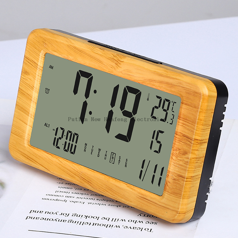 Reloj despertador de mesa Digital para interiores, regalo de regreso a la escuela, calendario, temperatura, humedad, luz trasera, superventas, 2022