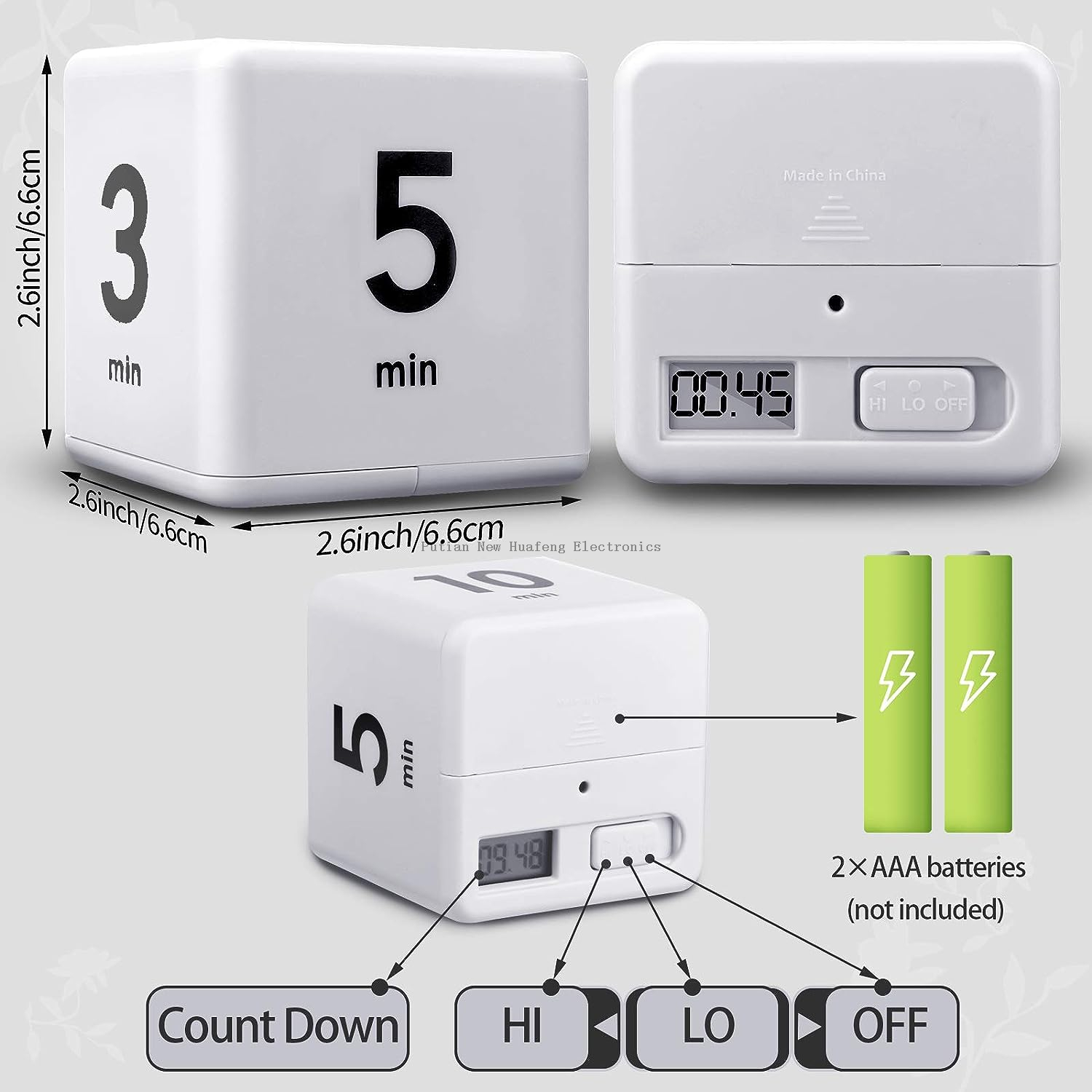 Temporizador de cocina Digital con cuenta atrás, temporizador de intervalos de inducción, estudio de cocina, gestión del tiempo de Fitness, despertador, temporizador de cubo de intervalo