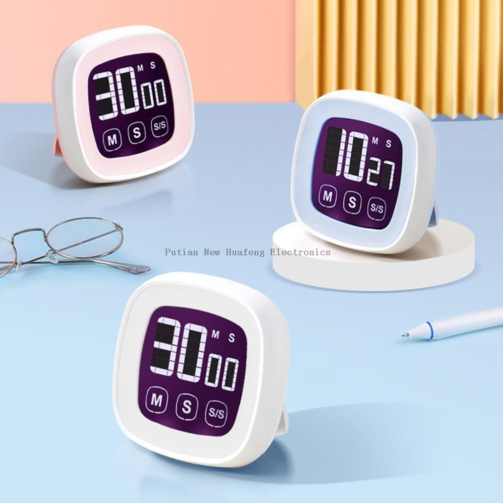 Mini temporizador digital de cocina magnético con cuenta atrás y pantalla táctil con retroiluminación