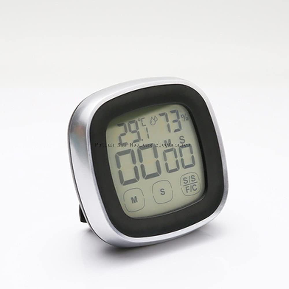 Temporizador electrónico de la cocina de la cuenta regresiva del termo-higrómetro de la pantalla táctil de la fuente de Amazon con el contraluz