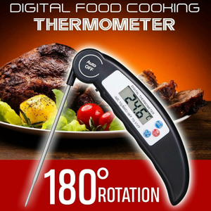 Termómetro digital para carne, sonda plegable, termómetro para alimentos para cocinar barbacoa, parrilla, líquidos, carne de res, pavo