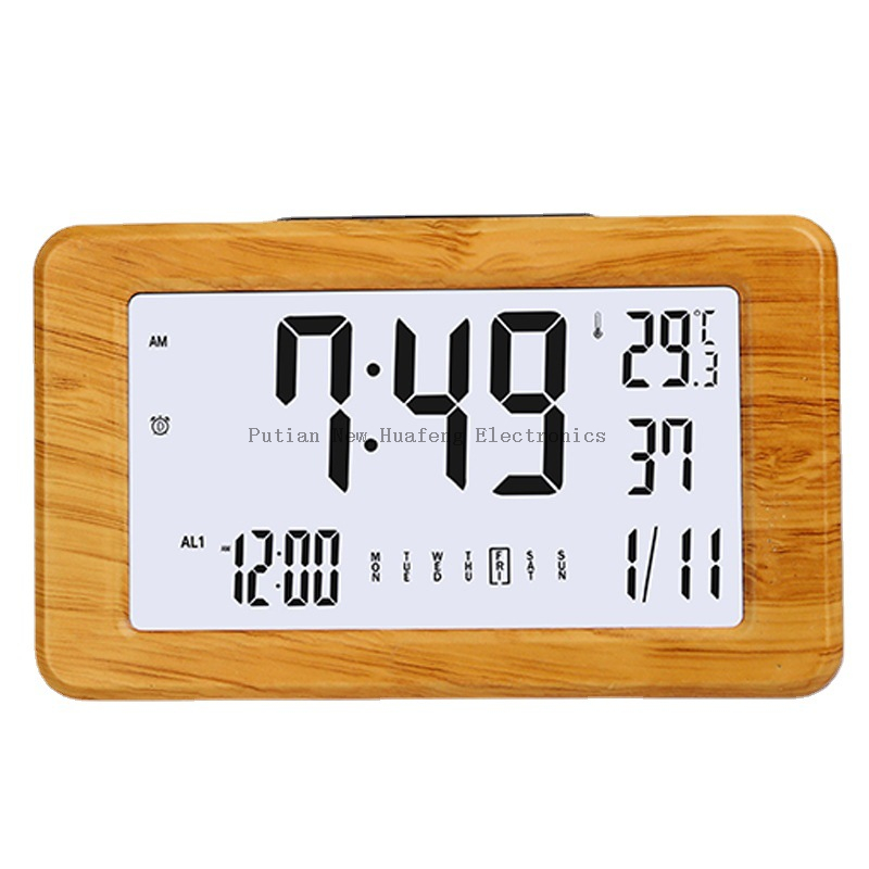 Reloj despertador de mesa Digital para interiores, regalo de regreso a la escuela, calendario, temperatura, humedad, luz trasera, superventas, 2022