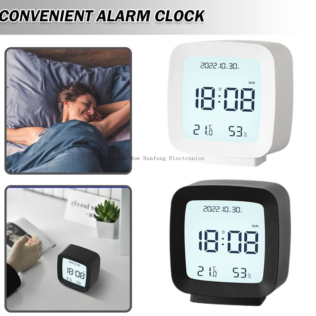 Mesa de Control de sonido de fábrica BSCI, reloj despertador multifuncional Digital LCD, estación meteorológica, despertador de temperatura y humedad 